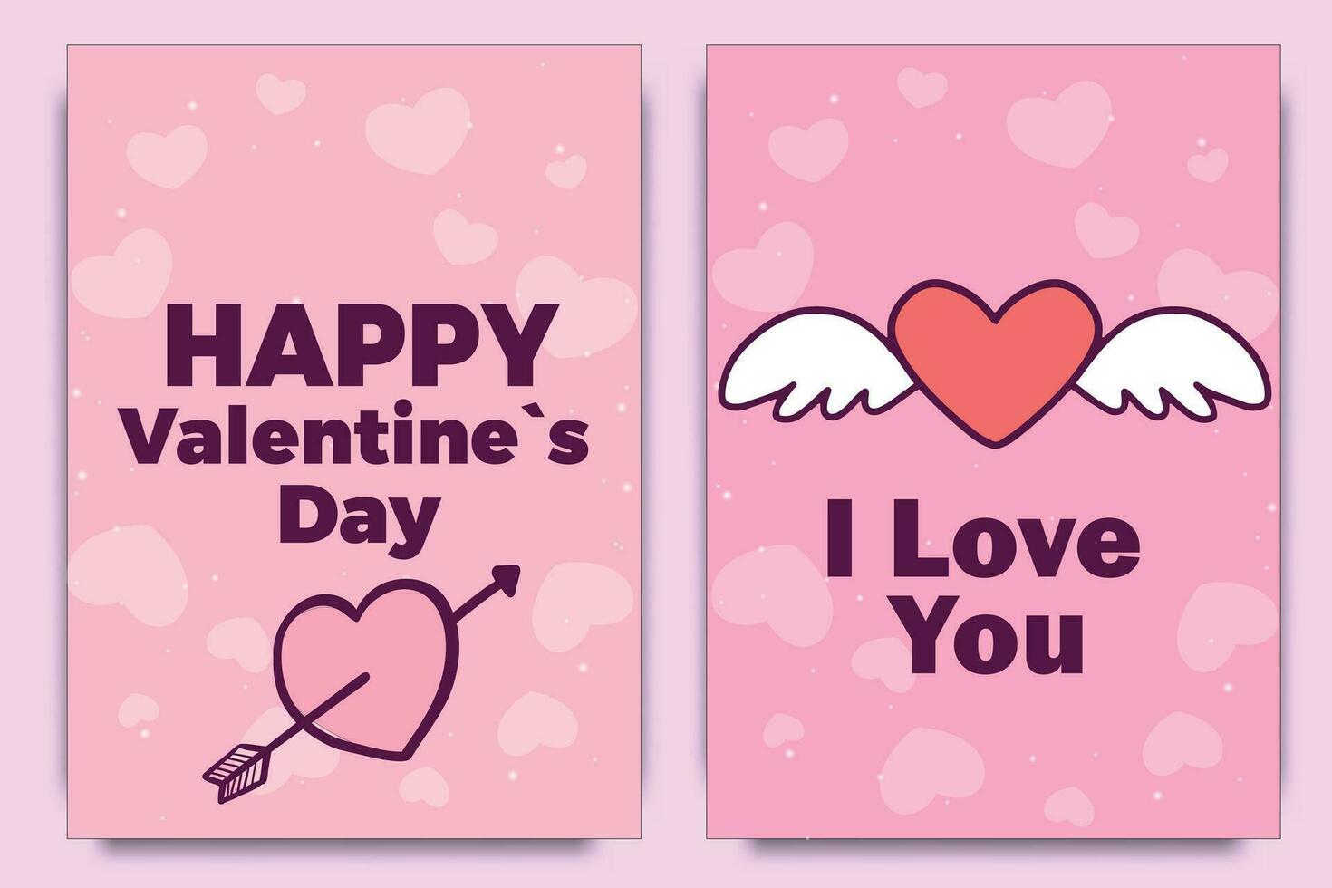 Set of Happy Valentines Day poster, greeting cards. Set invitation, posters, brochure, voucher, banners with clouds, bird, hot air balloon, hearts. vector
