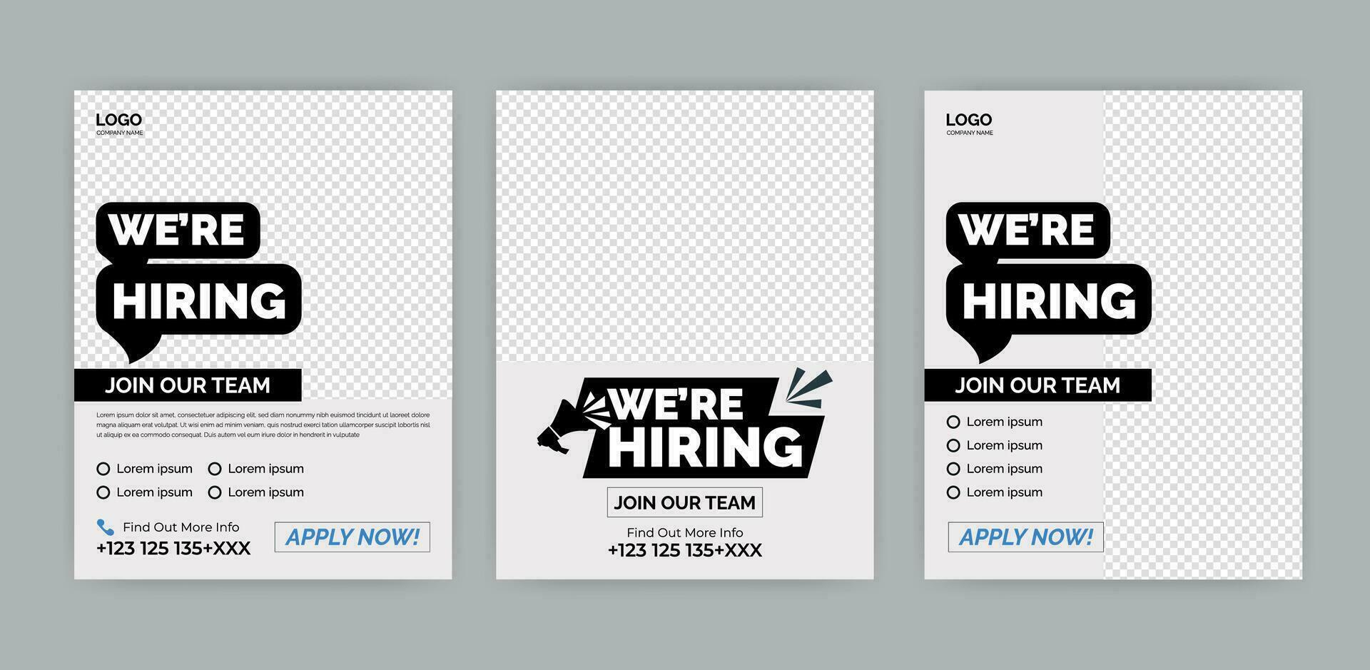 We Are Hiring Flyer. Job recruitment regional sale manager design for companies vector