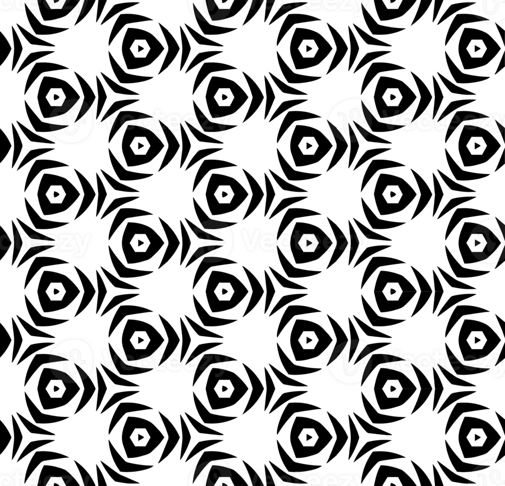 Black seamless abstract pattern. Overlay for background and backdrop. Ornamental design. PNG graphic illustration with transparent background.