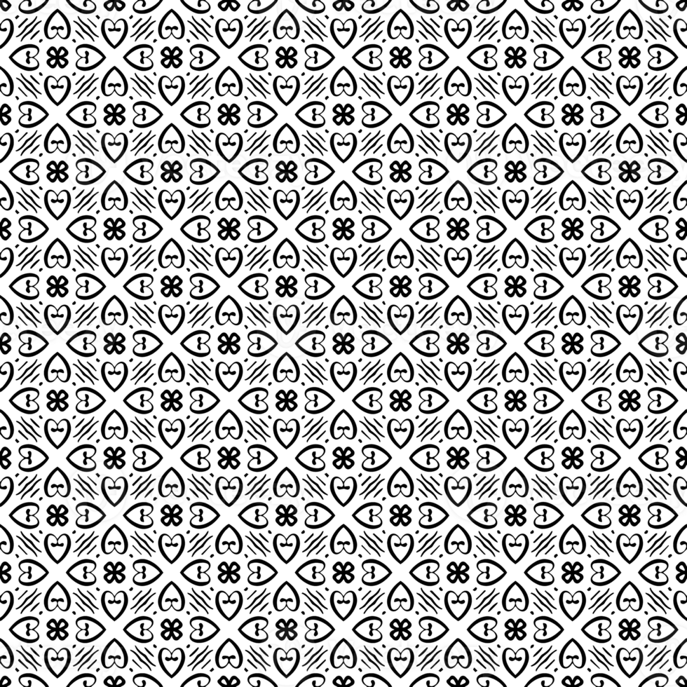 Black seamless abstract pattern. Overlay for background and backdrop. Ornamental design. PNG graphic illustration with transparent background.