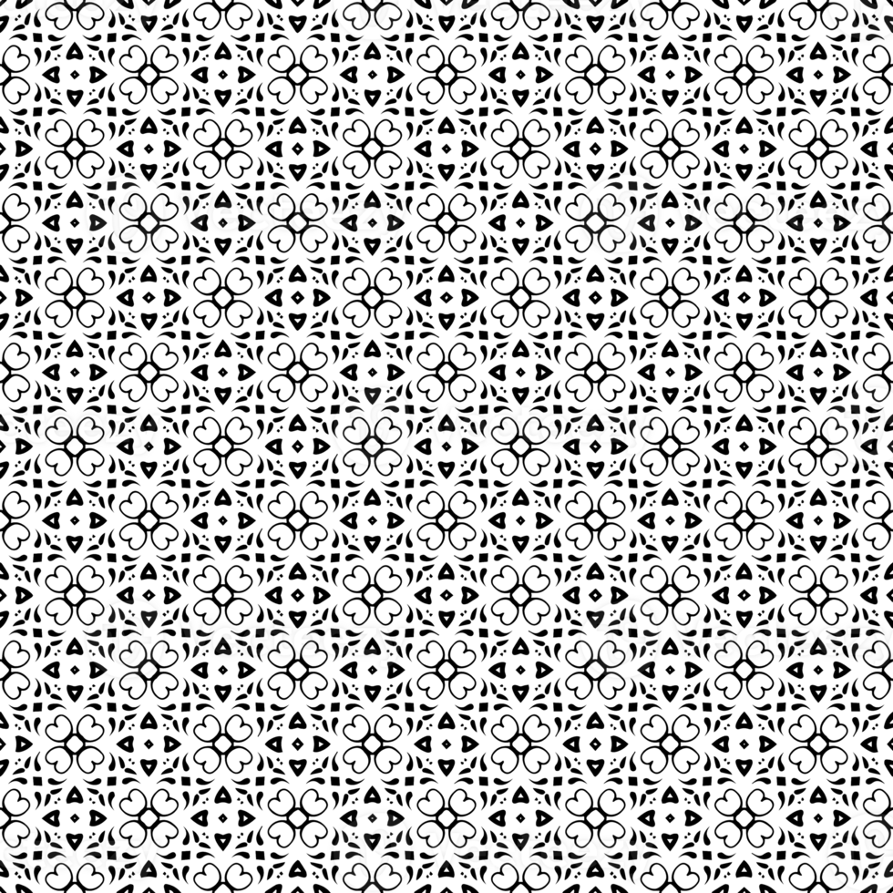 Black seamless abstract pattern. Overlay for background and backdrop. Ornamental design. PNG graphic illustration with transparent background.