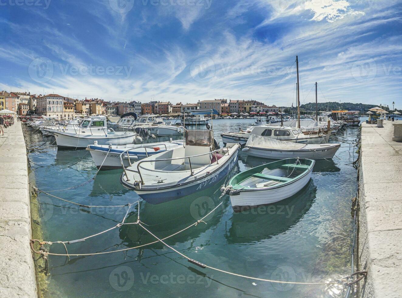 Image of the marina of the Croatian port city of Rovinj photo