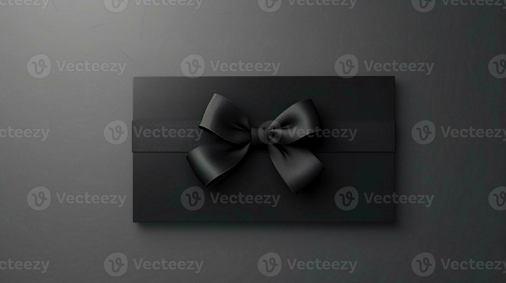 Experience gift certificate with black ribbon ai generated banner background copy space photo