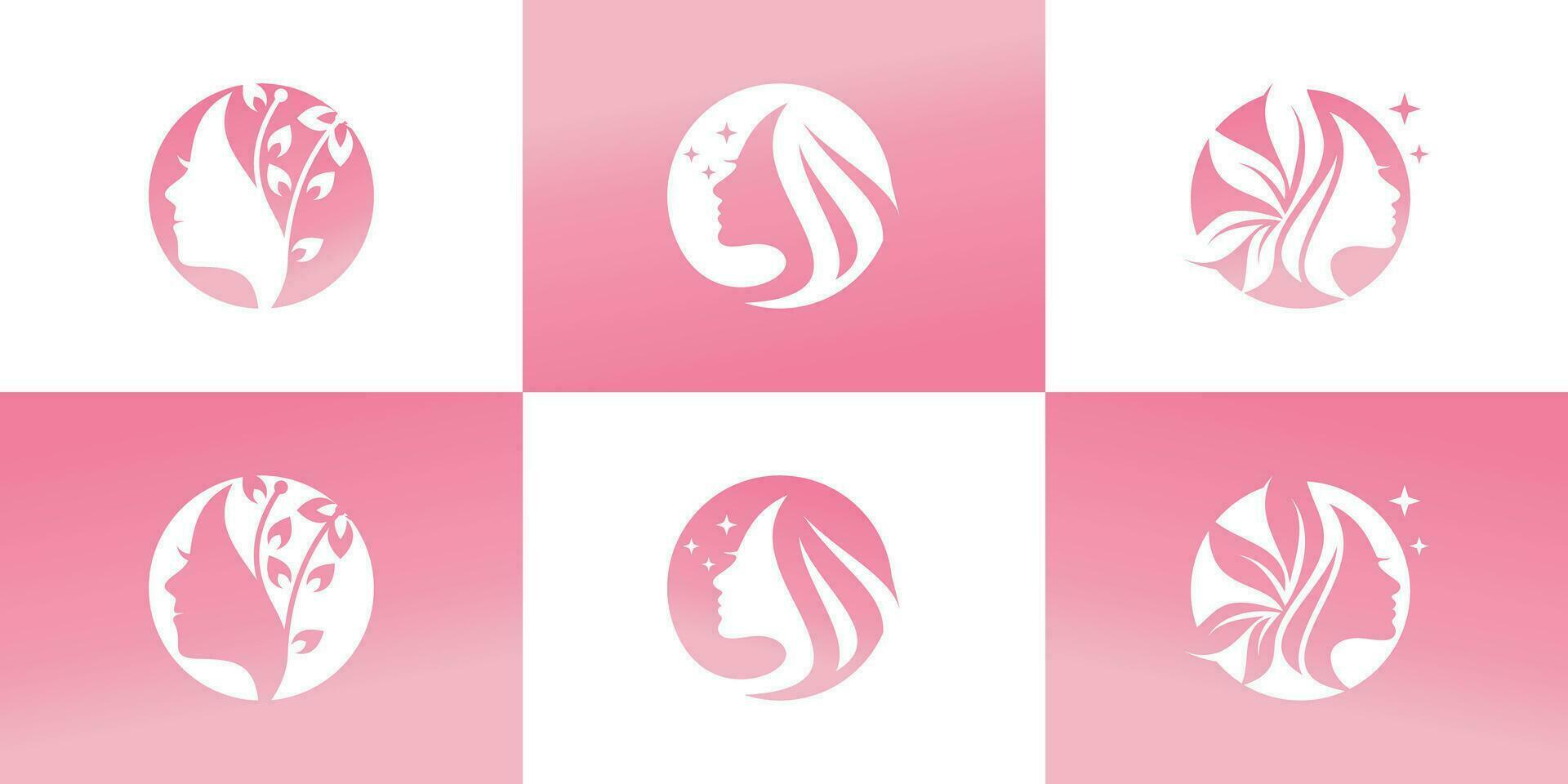 Vector makeup beauty logo design with lips and stick concept