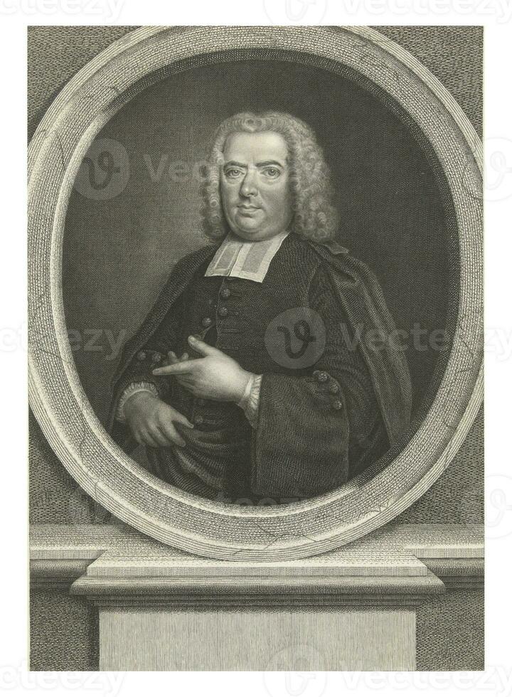 Portrait of Petrus Hollebeek, Philippus Endlich, 1746 photo