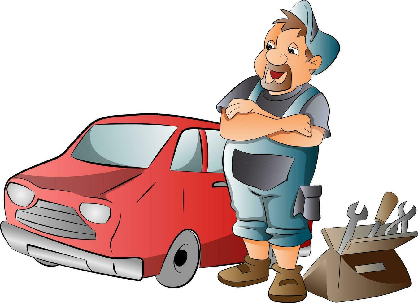 Car Mechanic, illustration vector