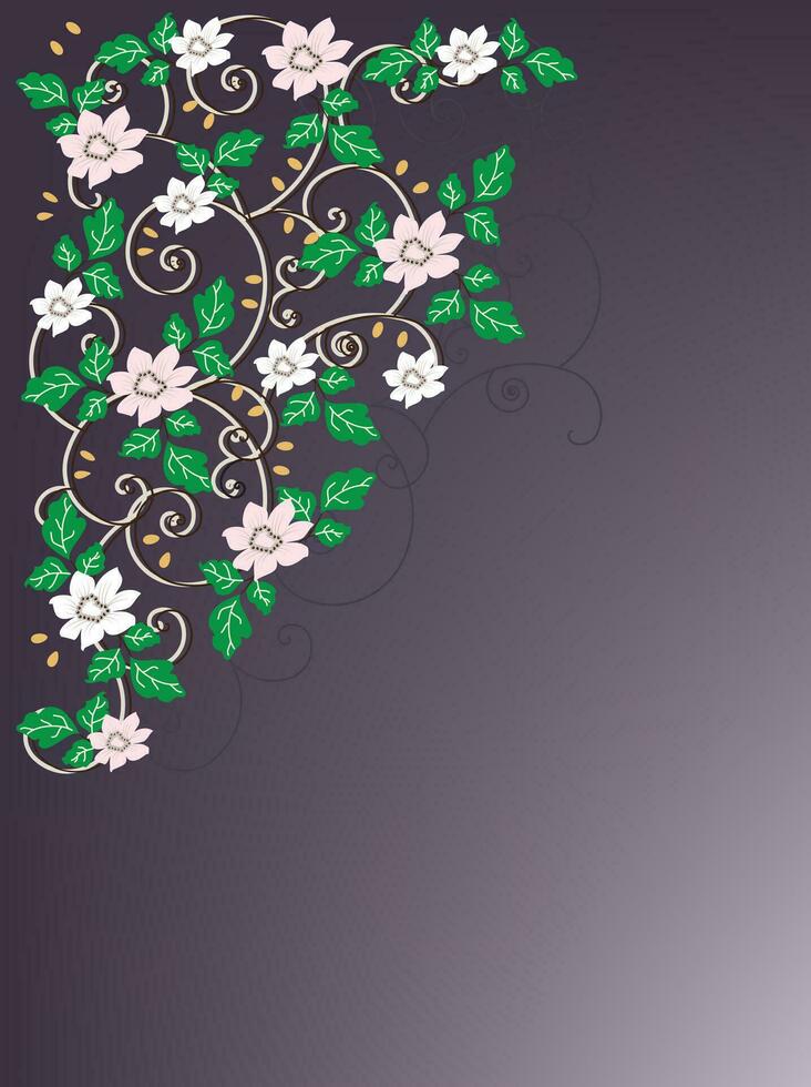 Spring floral background vector