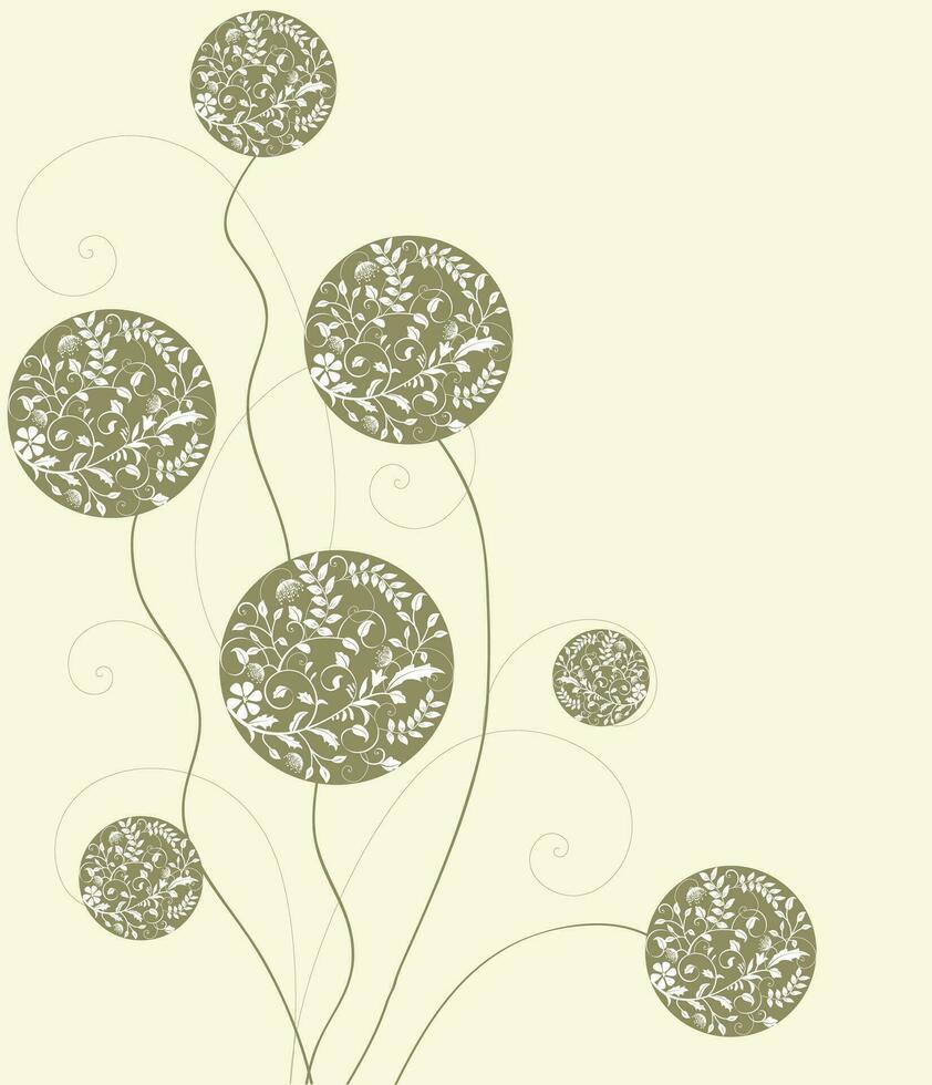 Abstract flowers background vector