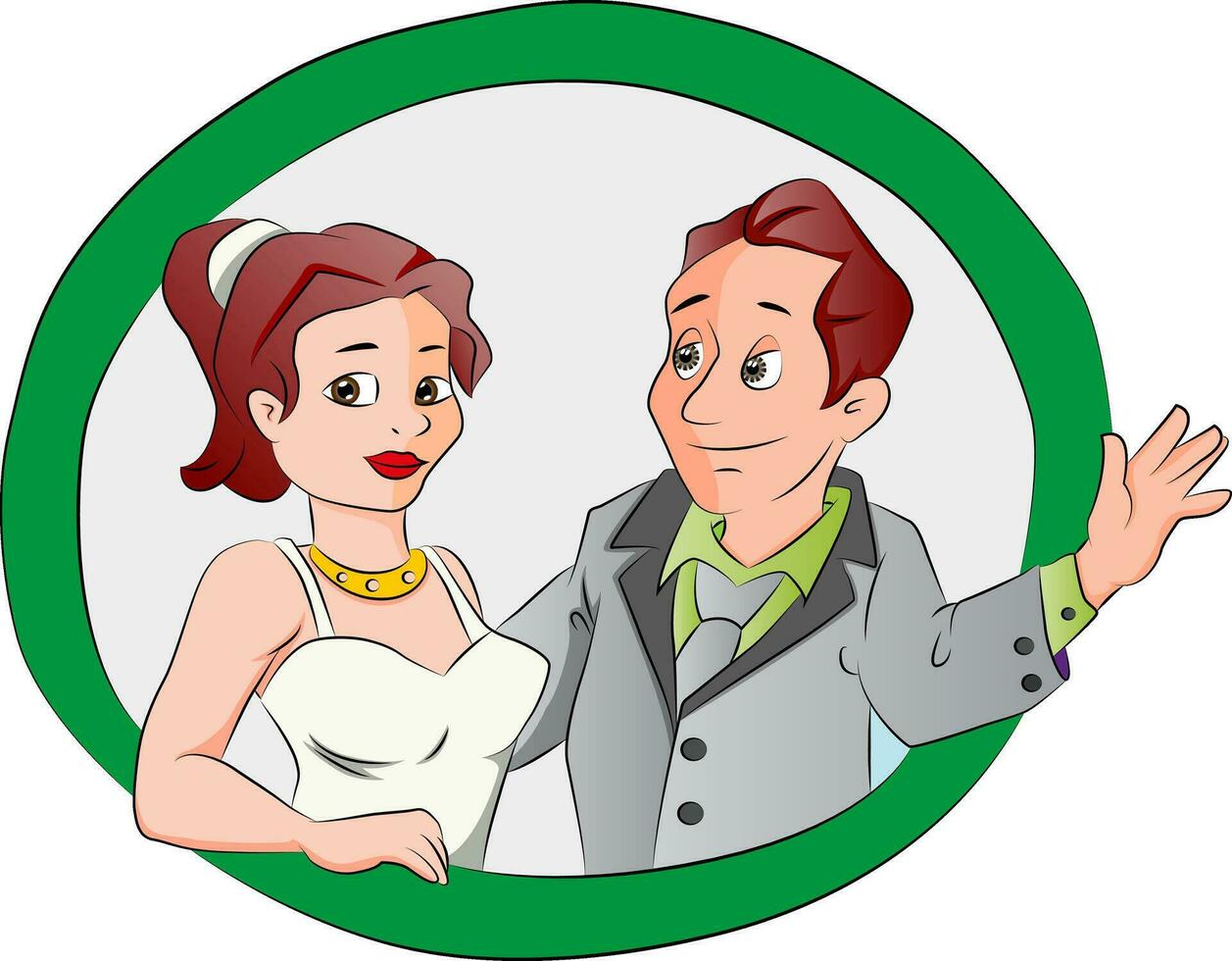 hombre y mujer pareja, ilustración vector