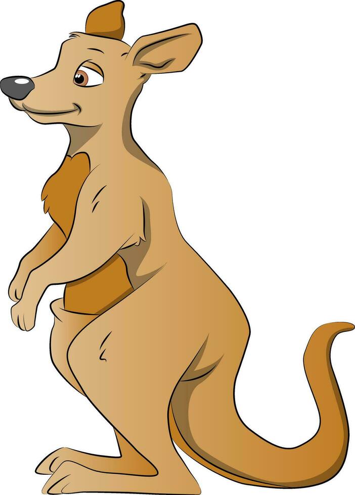 Brown Kangaroo, illustration vector