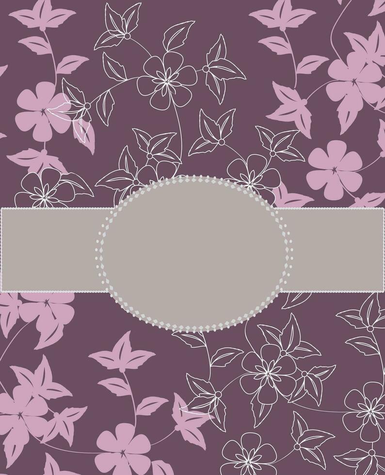 tarjeta de invitación vintage con elegante diseño floral abstracto vector