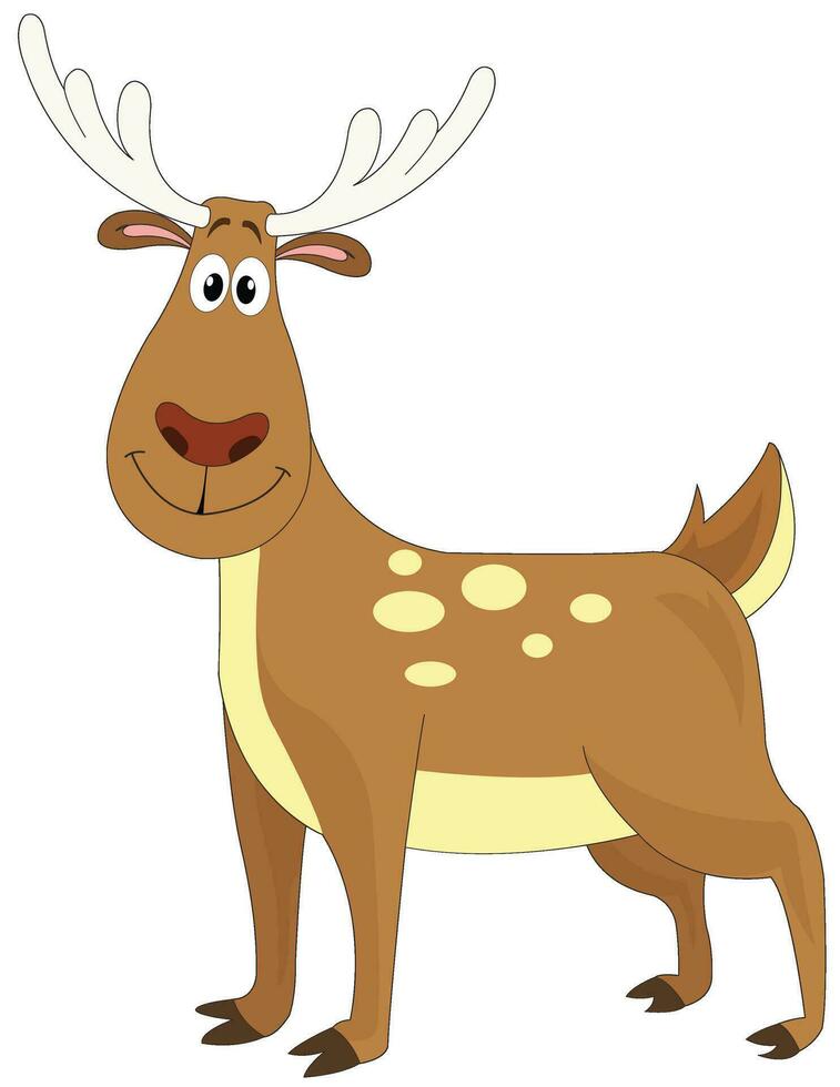 Cute brown deer, illustration vector