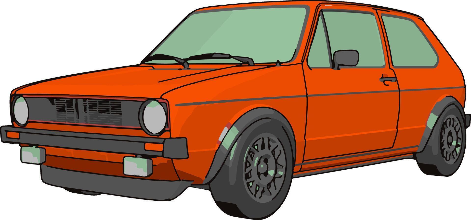 Red WV, illustration, vector on white background.