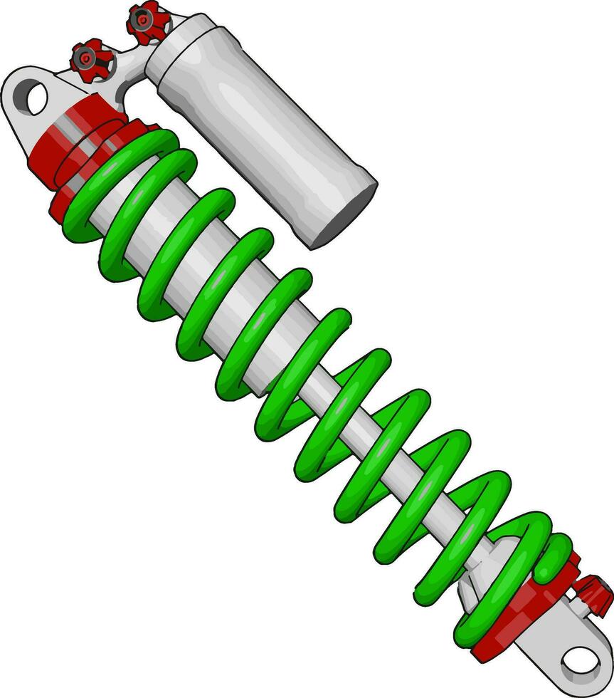 Bike suspension dual purpose bicycle component vector or color illustration