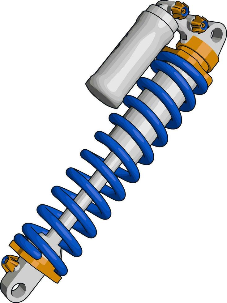 Working and uses of bike suspension vector or color illustration