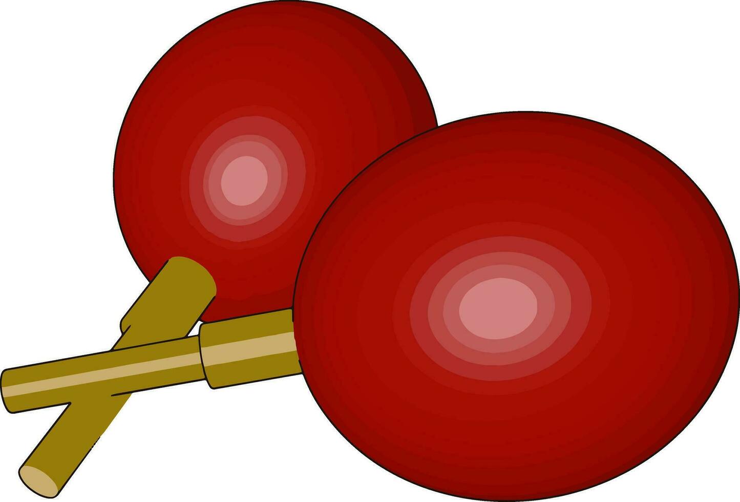 Tamaracas musical instrument vector or color illustration
