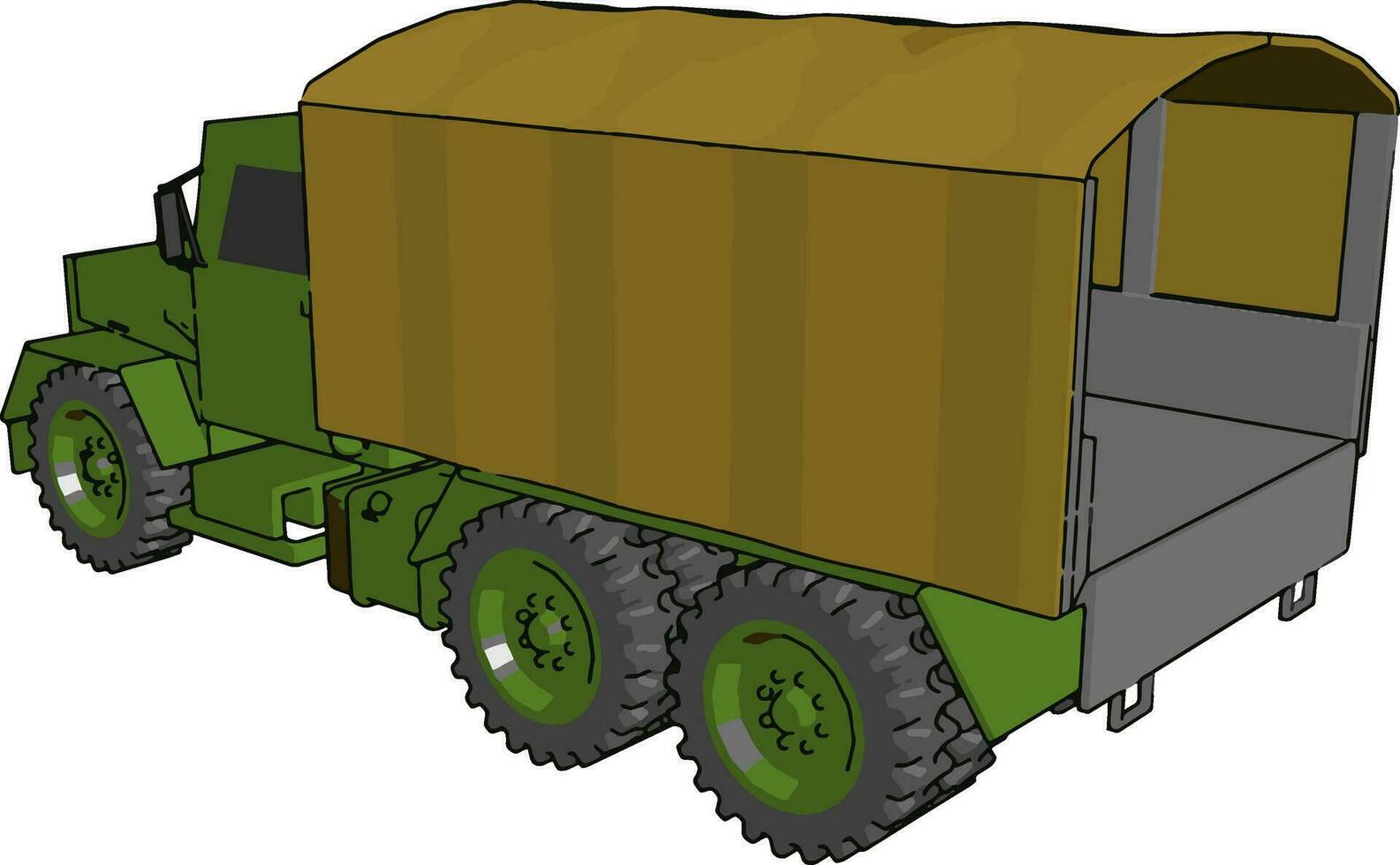 diferente partes de militar camión vector o color ilustración