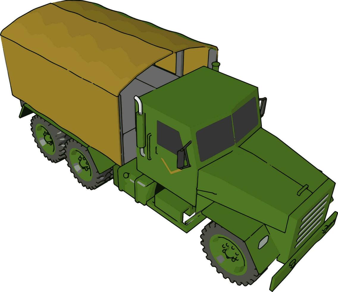 A military truck Military vector or color illustration