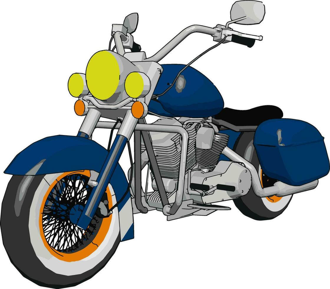 A bicycle Motorcycle vector or color illustration