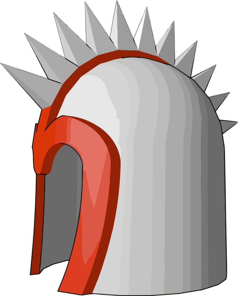 The helmet armor object vector or color illustration