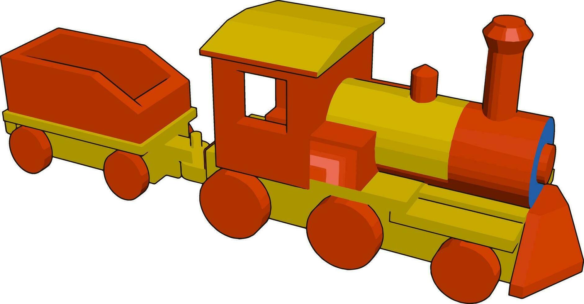 A toy train picture vector or color illustration