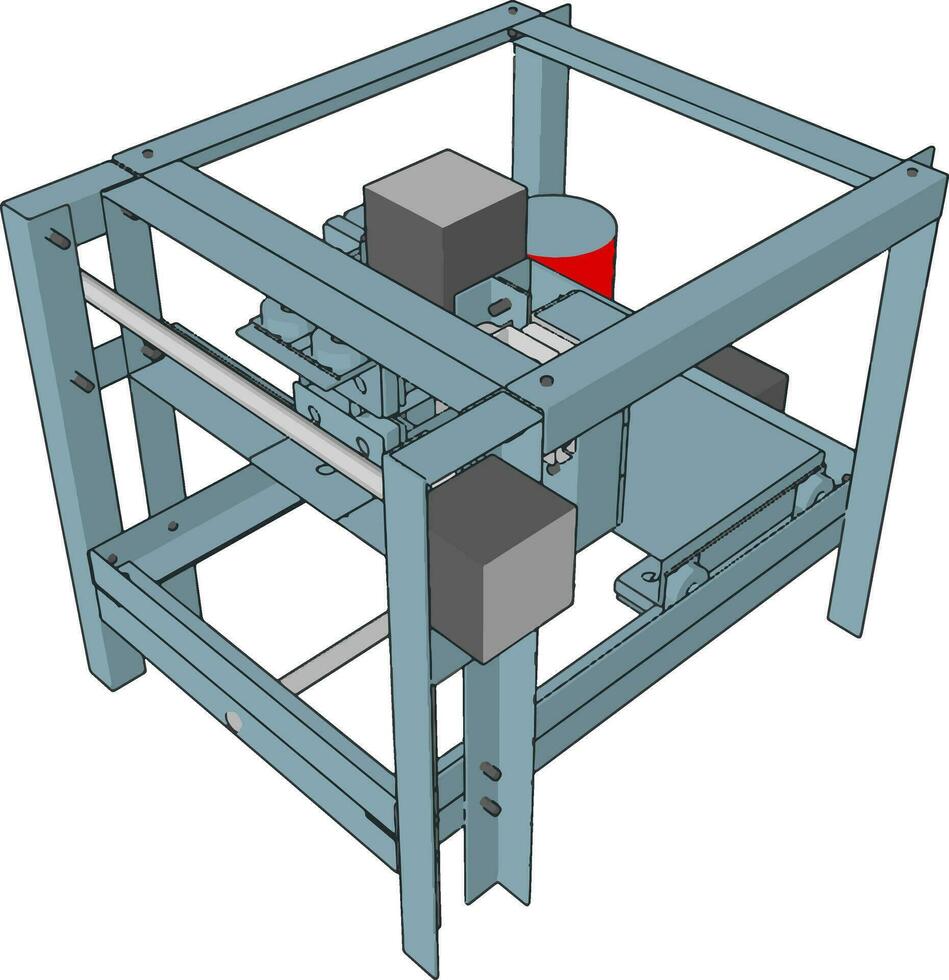 vector ilustración de un cnc máquina en blanco antecedentes