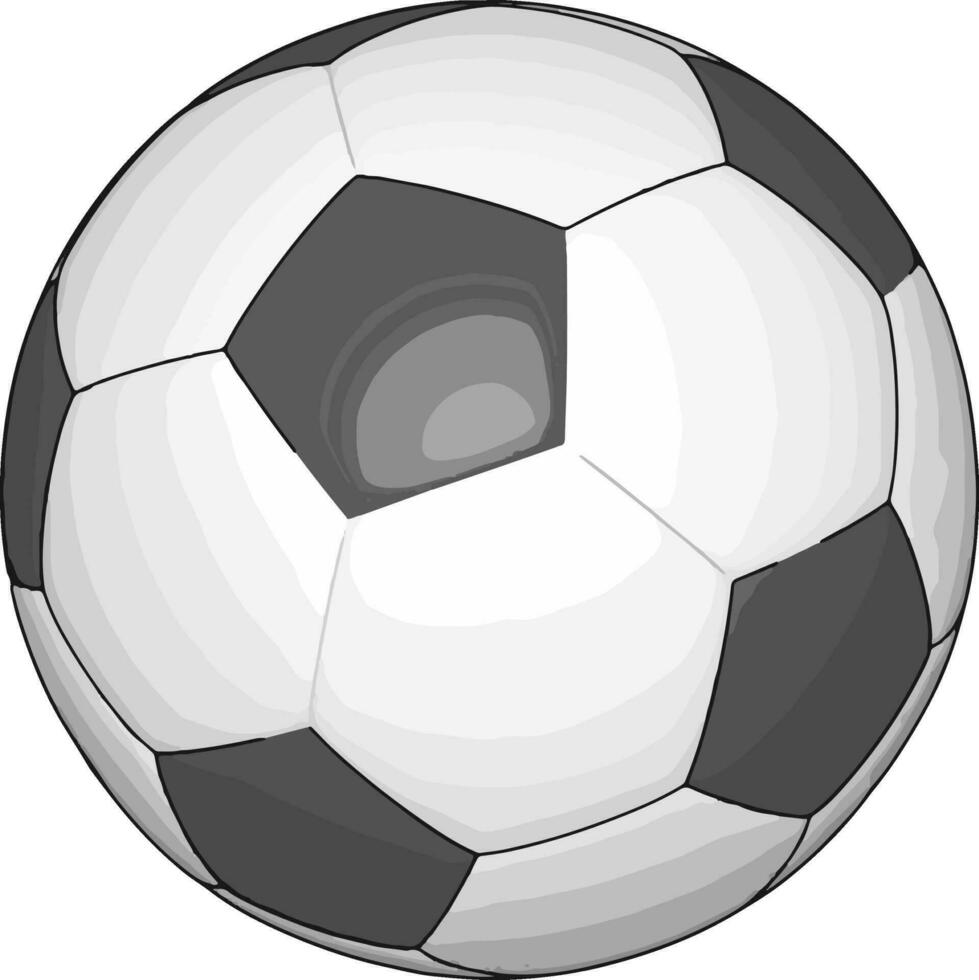 Black and white soccer ball vector illustration on white background