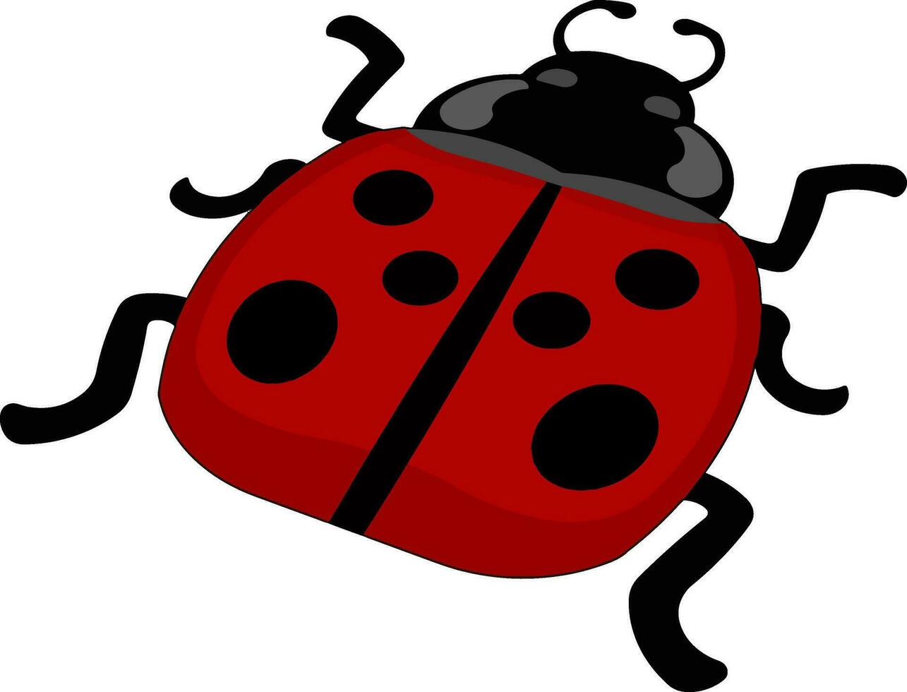 Flat ladybug, illustration, vector on white background.