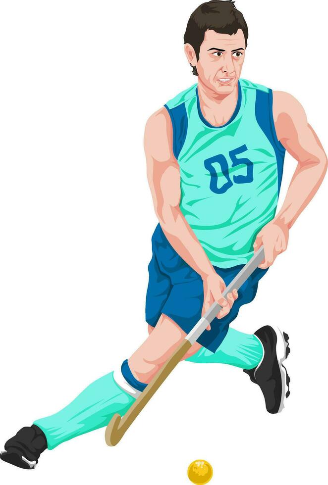 Vector of hockey player.