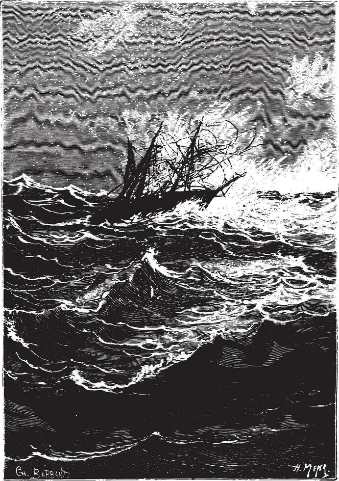 A more violent gust struck right now vintage engraving 34510593