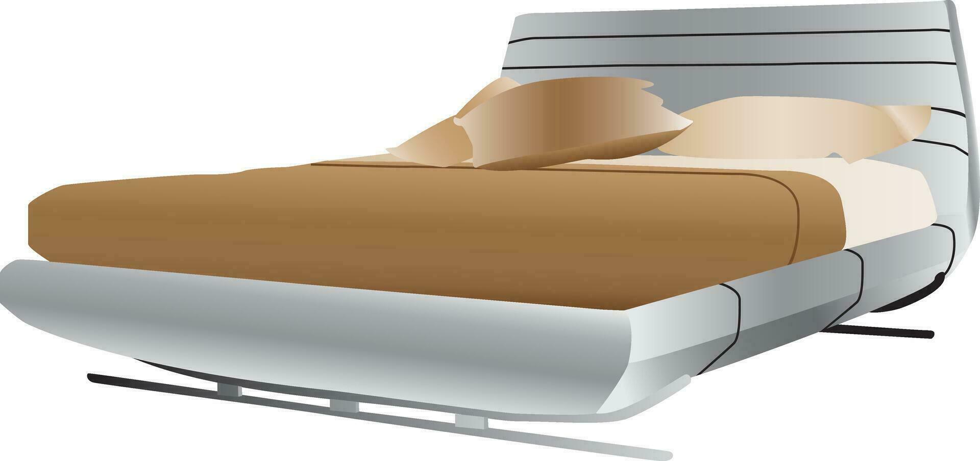 Luxurious double bed vector