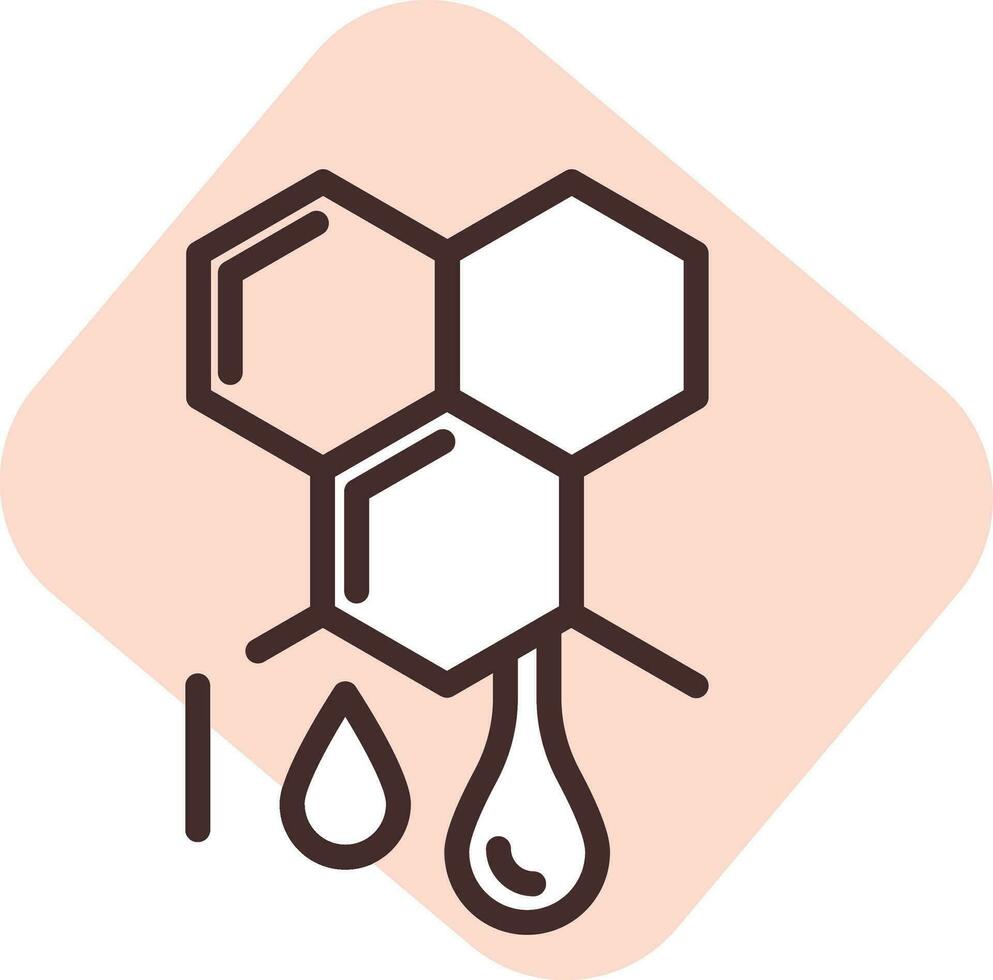 Honey allergy, icon, vector on white background.