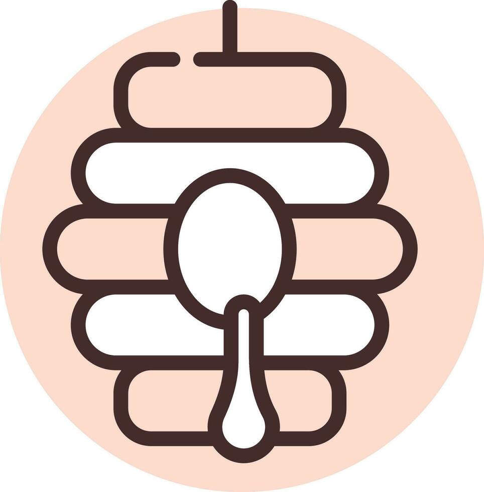 Honey allergy, icon, vector on white background.