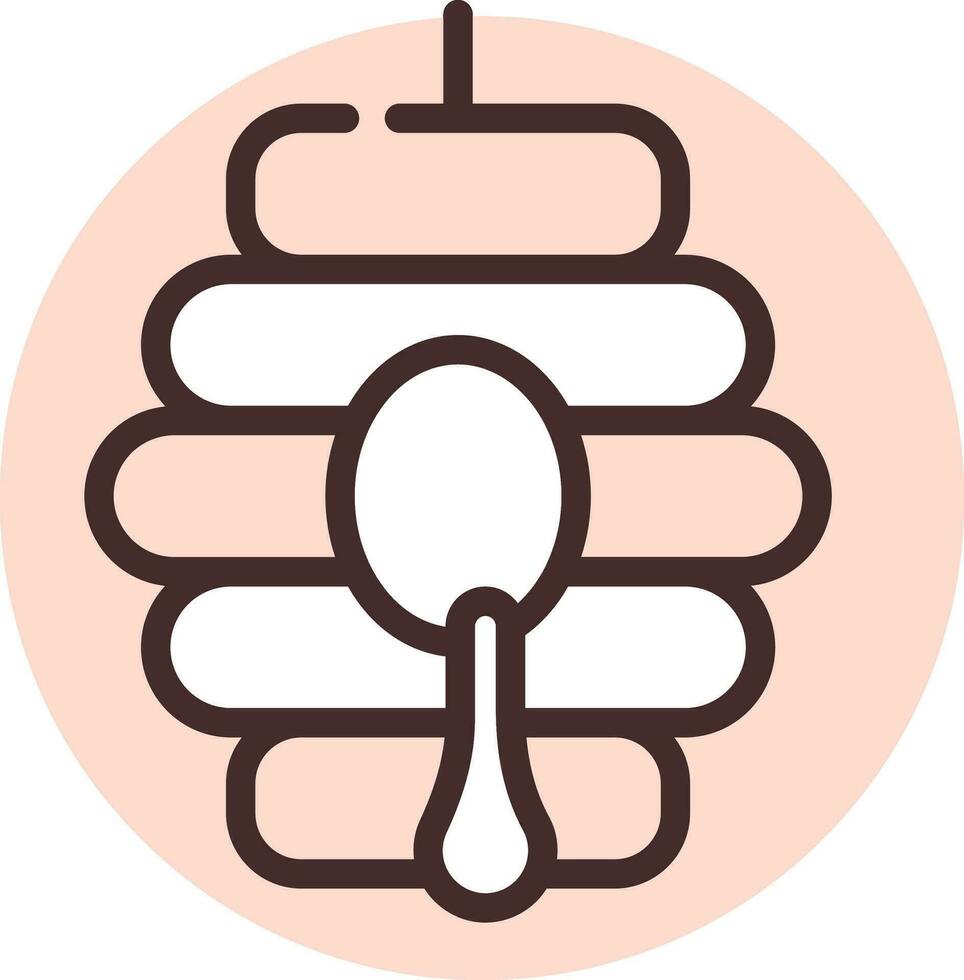 Honey allergy, icon, vector on white background.