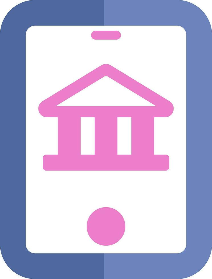 Banking app, icon, vector on white background.