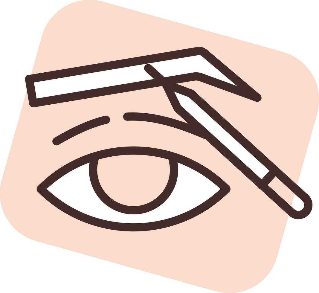 Beauty eyebrows, icon, vector on white background.