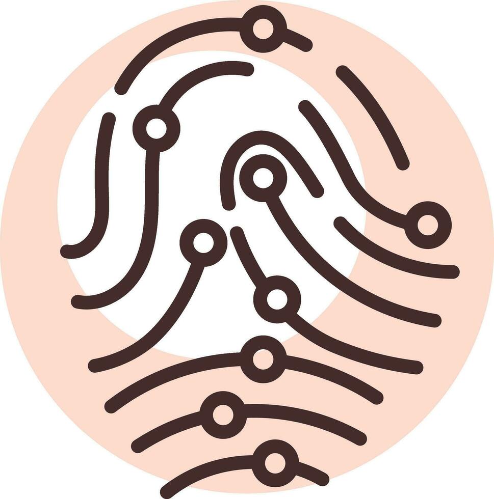 Blockchain touch, icon, vector on white background.