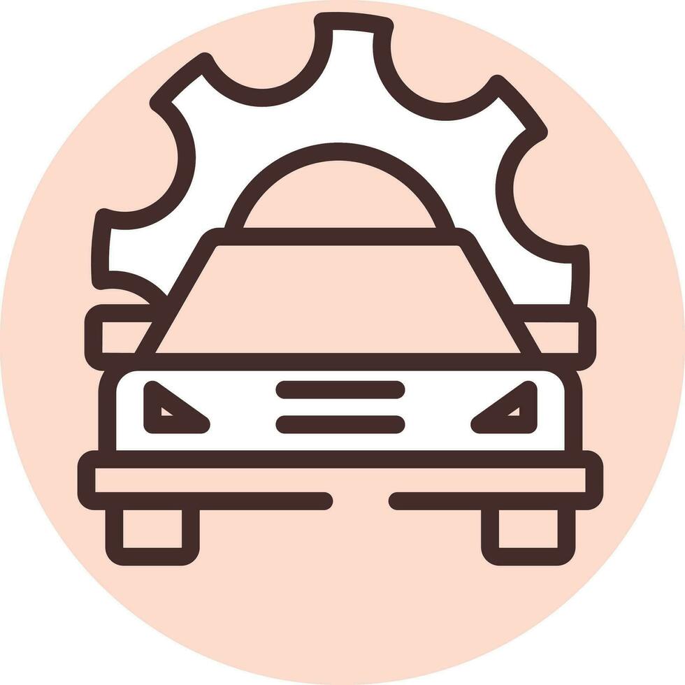 reparación de automóviles, icono, vector sobre fondo blanco.