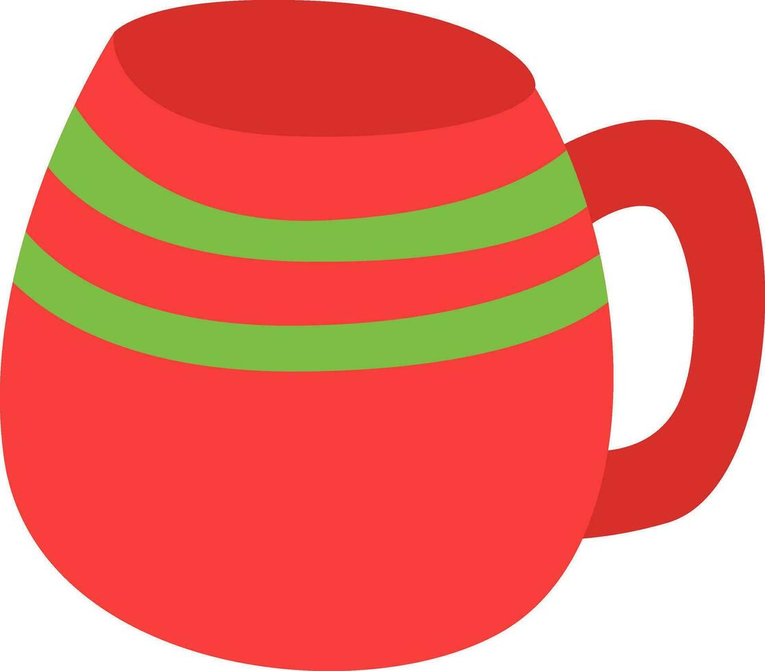 Christmas hot coffee, icon, vector on white background.