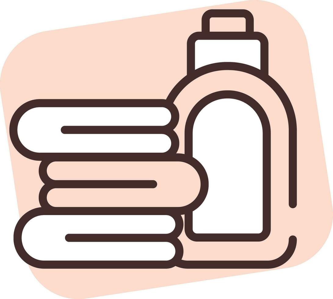 Cleaning laundry detergent, icon, vector on white background.