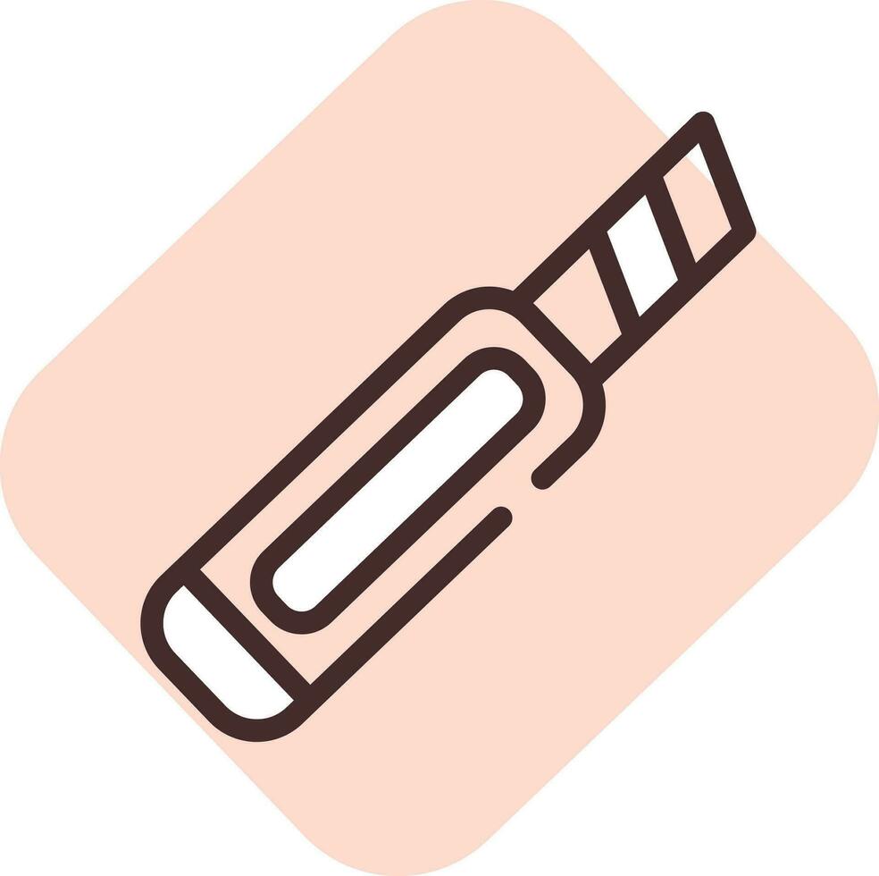 Construction scalpel icon vector on white background.