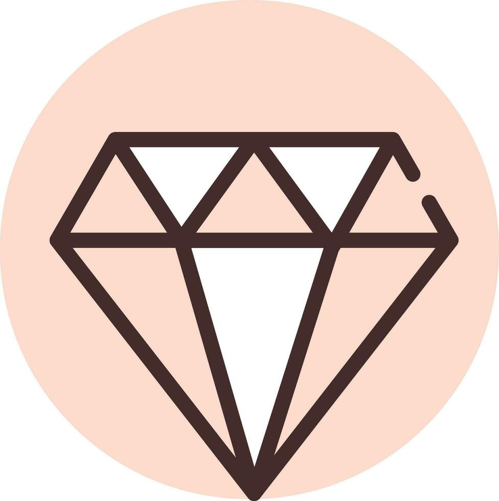 Cosmetics diamond, icon, vector on white background.