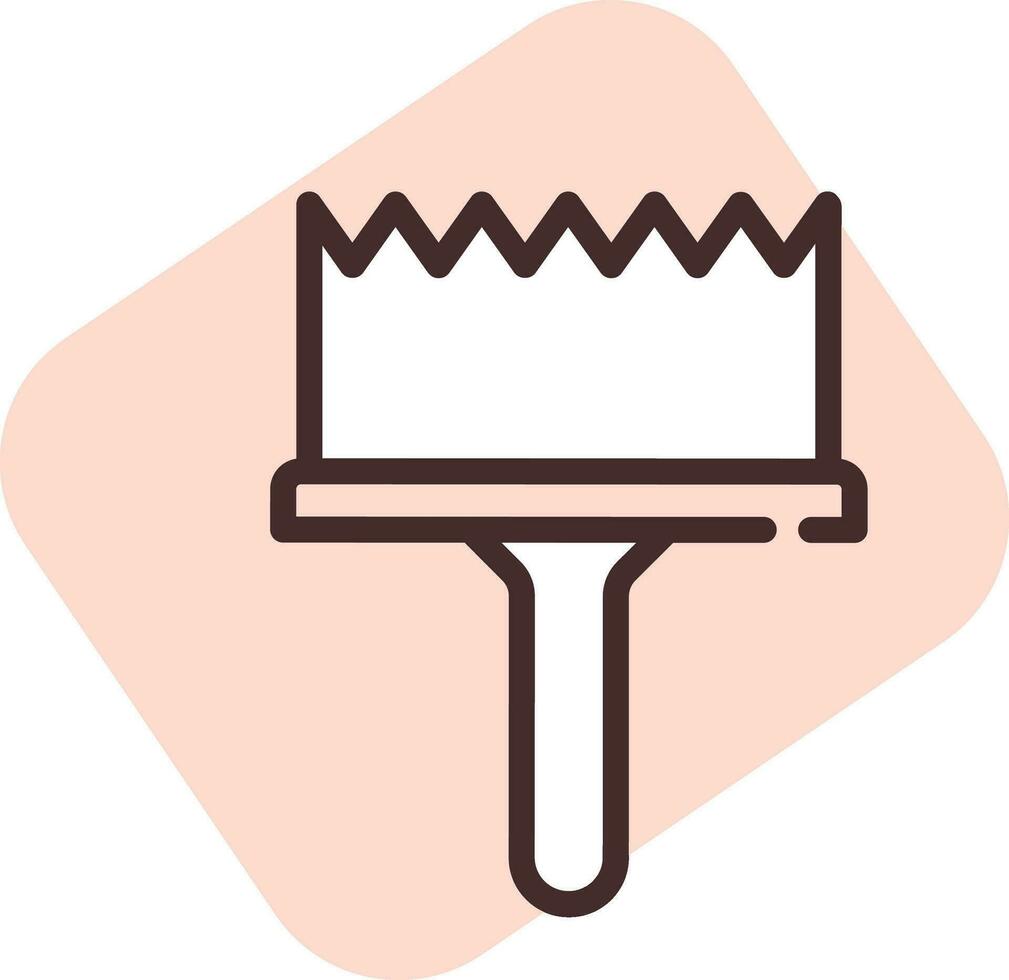 Construction wide brush icon vector on white background.
