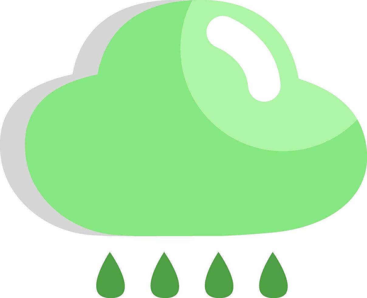 Ecology rain, icon, vector on white background.