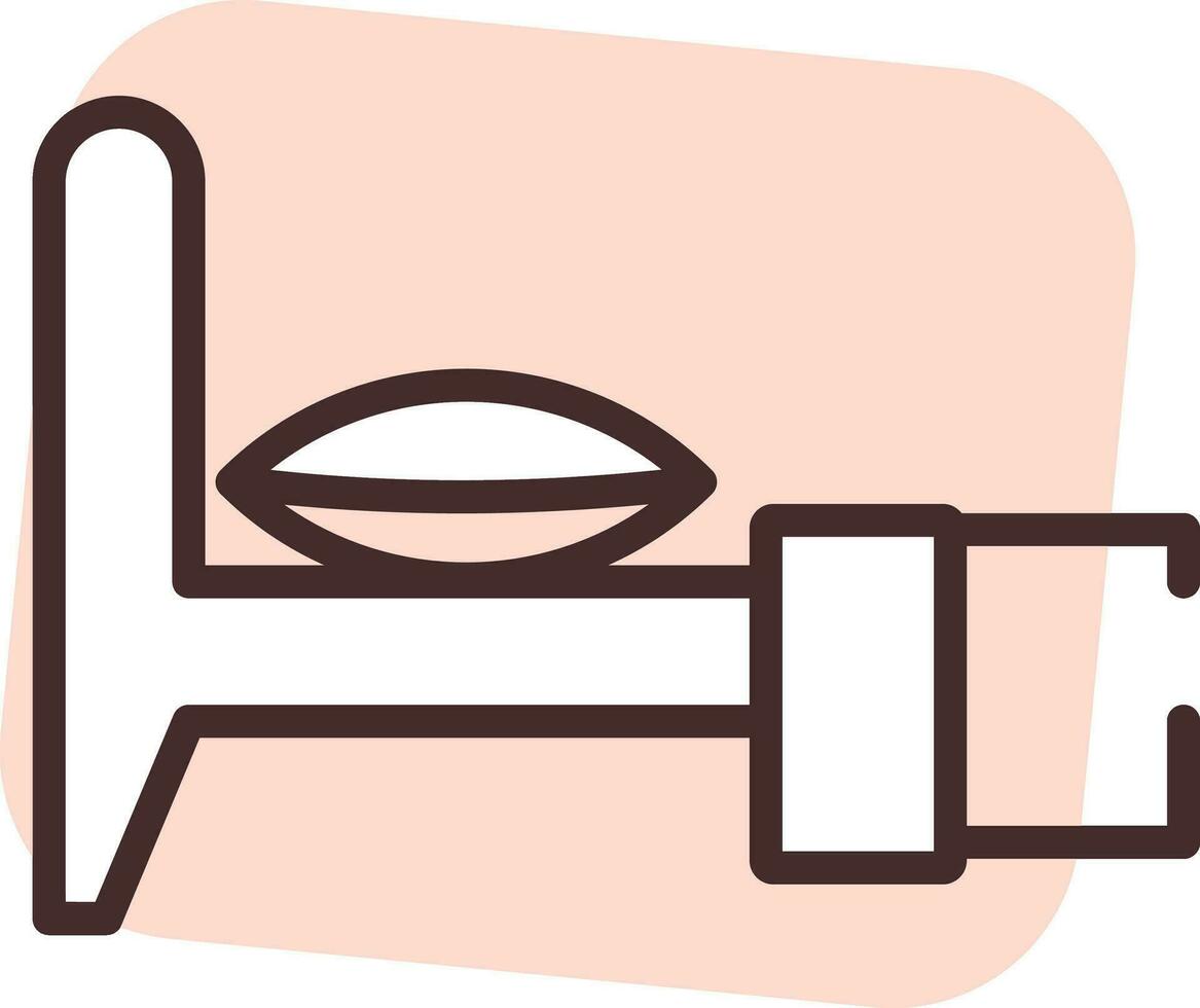 Textiles para el hogar cama individual, icono, vector sobre fondo blanco.