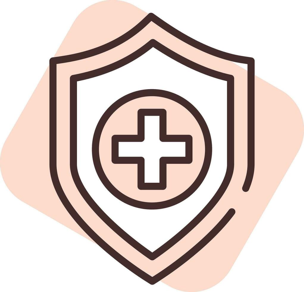 seguro de salud médica, icono, vector sobre fondo blanco.