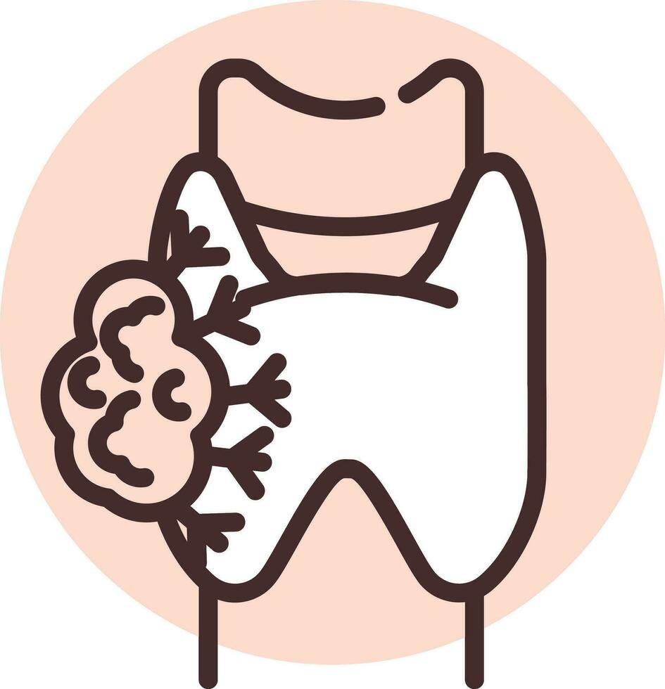 Medical thyroid, icon, vector on white background.