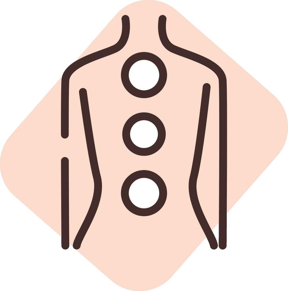 Body treatment massage spa, icon, vector on white background.