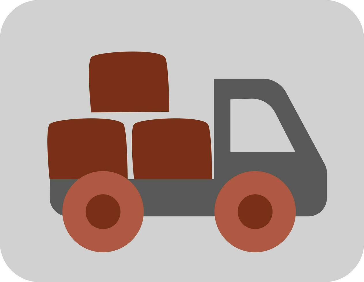 transporte industrial, icono, vector sobre fondo blanco.