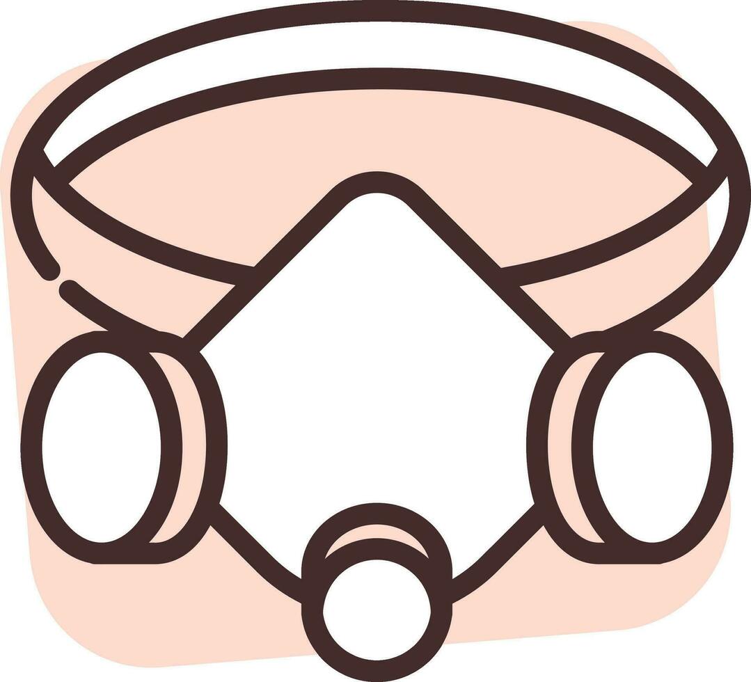 Purification mask, icon, vector on white background.